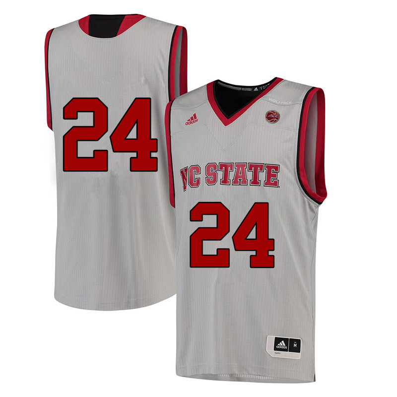 Men #24 Devon Daniels NC State Wolfpack College Basketball Jerseys-White - Click Image to Close